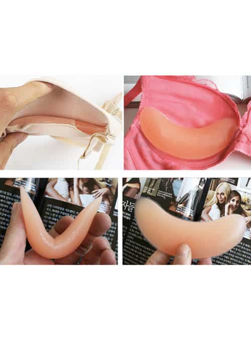 silicon crescent bra padding