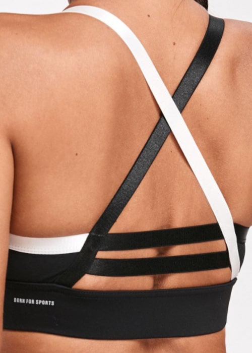 Hypegem Classic sports bra cross back black side