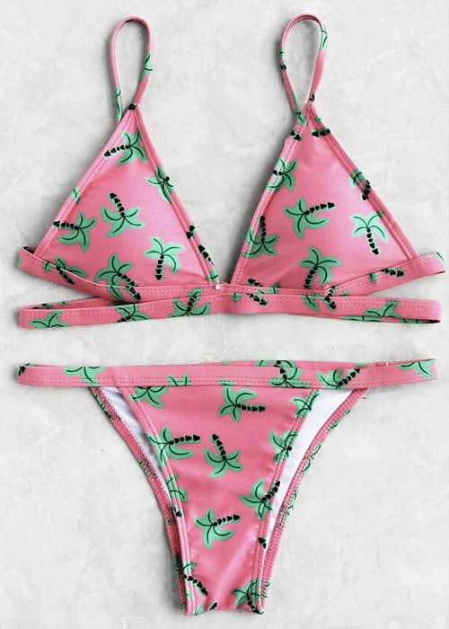 Coconut pinks triangle X bikini front