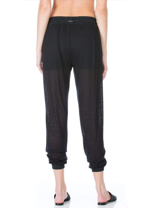 Pounce Perforated Jogger Loose Pants black front