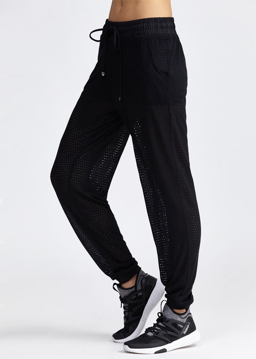 Pounce Perforated Jogger Loose Pants black side